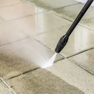 Detail,Of,Cleaning,Terrace,With,High-pressure,Water,Blaster,,Cleaning,Dirty