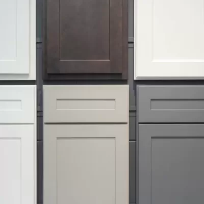 Wood,Cabinet,Door,Samples,Displayed,On,The,Wall