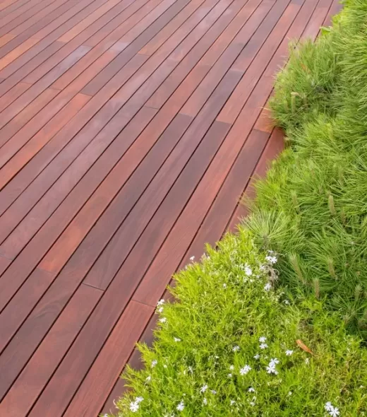 Brown,Wooden,Deck,Texture,Next,Greenery,Close,Up.,A,Beautiful
